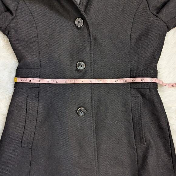 Kenneth Cole Wool Blend Overcoat Black Size 10 - Picture 16 of 16